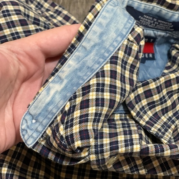 Vintage 90’s Y2K Tommy Hilfiger Long sleeve plaid button front shirt size XL - Picture 6 of 6